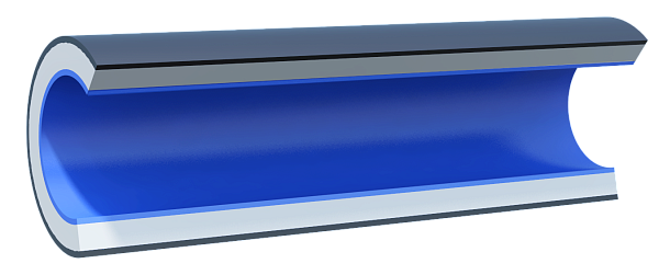 Труба напорная трехслойная ML III ПЭ 100 SDR 13,6 Ø 160 питьевая ГОСТ Р 70628.2-2023